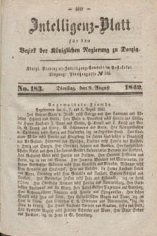 Intelligenz-Blatt für den Bezirk der Königlichen Regierung zu Danzig. 1842, No. 183 (9 August)