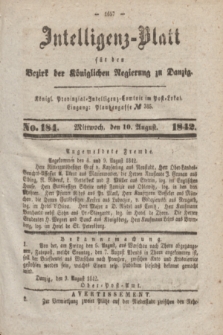 Intelligenz-Blatt für den Bezirk der Königlichen Regierung zu Danzig. 1842, No. 184 (10 August) + dod.