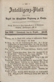 Intelligenz-Blatt für den Bezirk der Königlichen Regierung zu Danzig. 1842, No. 187 (13 August) + dod.