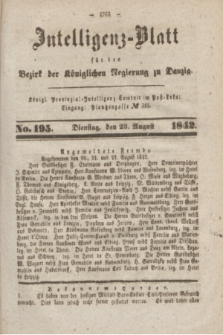 Intelligenz-Blatt für den Bezirk der Königlichen Regierung zu Danzig. 1842, No. 195 (23 August)