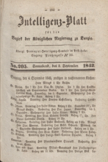 Intelligenz-Blatt für den Bezirk der Königlichen Regierung zu Danzig. 1842, No. 205 (3 September) + dod.