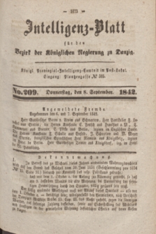Intelligenz-Blatt für den Bezirk der Königlichen Regierung zu Danzig. 1842, No. 209 (8 September)