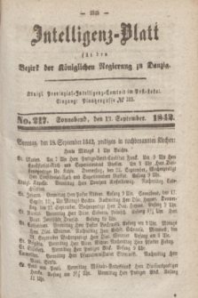 Intelligenz-Blatt für den Bezirk der Königlichen Regierung zu Danzig. 1842, No. 217 (17 September) + dod.