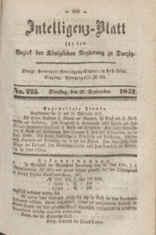 Intelligenz-Blatt für den Bezirk der Königlichen Regierung zu Danzig. 1842, No. 225 (27 September)