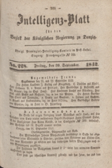Intelligenz-Blatt für den Bezirk der Königlichen Regierung zu Danzig. 1842, No. 228 (30 September)