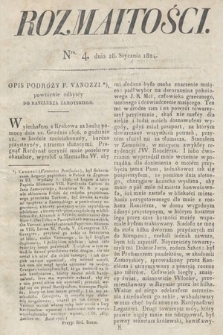 Rozmaitości : oddział literacki Gazety Lwowskiej. 1824, nr 4