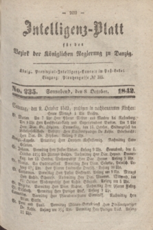 Intelligenz-Blatt für den Bezirk der Königlichen Regierung zu Danzig. 1842, No. 235 (8 October) + dod.
