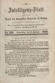 Intelligenz-Blatt für den Bezirk der Königlichen Regierung zu Danzig. 1842, No. 239 (13 Oktober)
