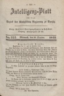 Intelligenz-Blatt für den Bezirk der Königlichen Regierung zu Danzig. 1842, No. 244 (19 October)