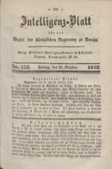 Intelligenz-Blatt für den Bezirk der Königlichen Regierung zu Danzig. 1842, No. 246 (21 October)