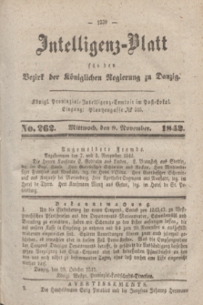 Intelligenz-Blatt für den Bezirk der Königlichen Regierung zu Danzig. 1842, No. 262 (9 November)