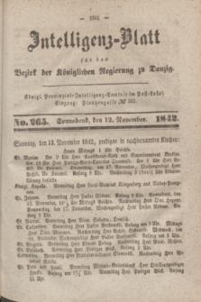 Intelligenz-Blatt für den Bezirk der Königlichen Regierung zu Danzig. 1842, No. 265 (12 November) + dod.