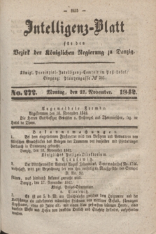 Intelligenz-Blatt für den Bezirk der Königlichen Regierung zu Danzig. 1842, No. 272 (21 November)