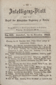 Intelligenz-Blatt für den Bezirk der Königlichen Regierung zu Danzig. 1842, No. 277 (26 November) + dod.