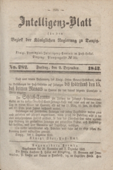 Intelligenz-Blatt für den Bezirk der Königlichen Regierung zu Danzig. 1842, No. 282 (2 Dezember)