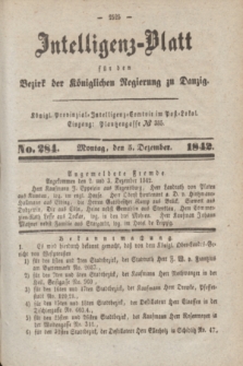 Intelligenz-Blatt für den Bezirk der Königlichen Regierung zu Danzig. 1842, No. 284 (5 Dezember) + wkładka