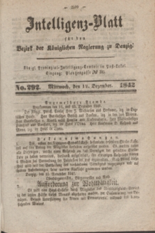 Intelligenz-Blatt für den Bezirk der Königlichen Regierung zu Danzig. 1842, No. 292 (14 Dezember) + dod.