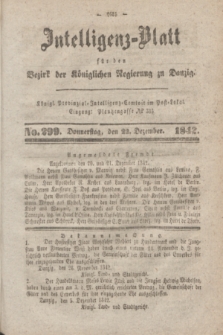 Intelligenz-Blatt für den Bezirk der Königlichen Regierung zu Danzig. 1842, No. 299 (22 Dezember)