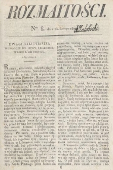 Rozmaitości : oddział literacki Gazety Lwowskiej. 1824, nr 8