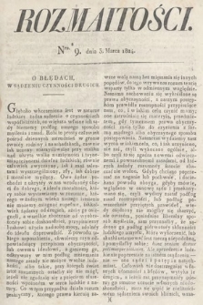 Rozmaitości : oddział literacki Gazety Lwowskiej. 1824, nr 9