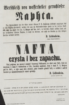 Nafta czysta i bez zapachu D. Lichtenheim