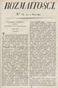 Rozmaitości : oddział literacki Gazety Lwowskiej. 1824, nr 12