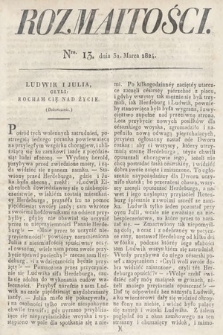 Rozmaitości : oddział literacki Gazety Lwowskiej. 1824, nr 13