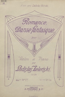 Romance : pour violon et piano : op. 29 : no 1