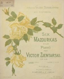 Six mazourkas : pour piano : op. 56. Cah. 1, No 1-3