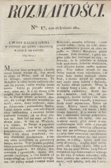 Rozmaitości : oddział literacki Gazety Lwowskiej. 1824, nr 17