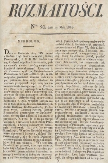 Rozmaitości : oddział literacki Gazety Lwowskiej. 1824, nr 20