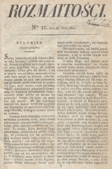 Rozmaitości : oddział literacki Gazety Lwowskiej. 1824, nr 21