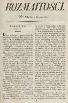 Rozmaitości : oddział literacki Gazety Lwowskiej. 1824, nr 22