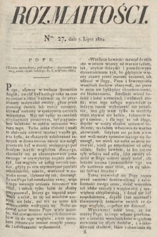 Rozmaitości : oddział literacki Gazety Lwowskiej. 1824, nr 27