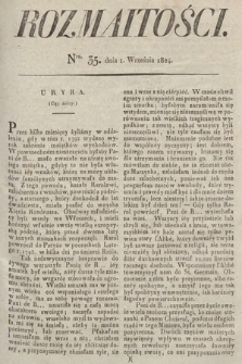 Rozmaitości : oddział literacki Gazety Lwowskiej. 1824, nr 35