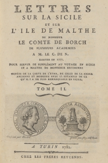 Lettres Sur La Sicile Et Sur L'Ile De Malthe. T. 2