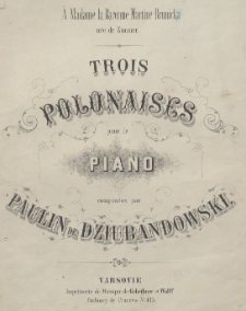 Trois polonaises pour le piano