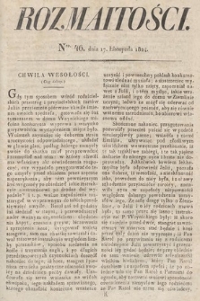 Rozmaitości : oddział literacki Gazety Lwowskiej. 1824, nr 46