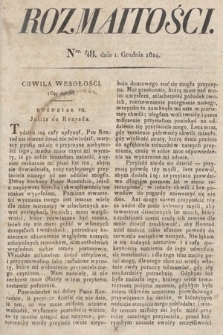 Rozmaitości : oddział literacki Gazety Lwowskiej. 1824, nr 48