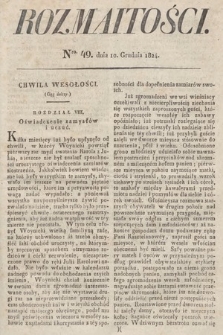 Rozmaitości : oddział literacki Gazety Lwowskiej. 1824, nr 49