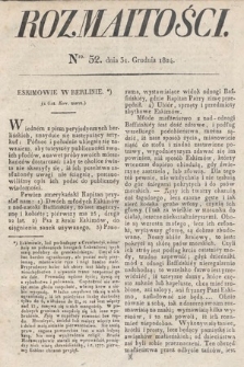 Rozmaitości : oddział literacki Gazety Lwowskiej. 1824, nr 52