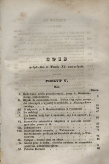 Ziemianin : pismo poświęcone rolnictwu i przemysłowi. T.11, Spis artykułów w tomie XI zawartych (1853)