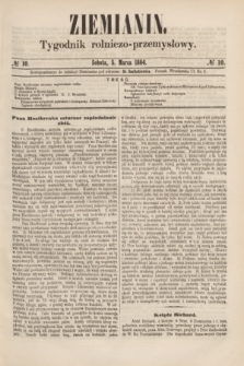 Ziemianin : tygodnik rolniczo-przemysłowy. 1864, № 10 (5 marca)