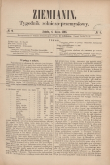 Ziemianin : tygodnik rolniczo-przemysłowy. 1865, № 9 (4 marca)
