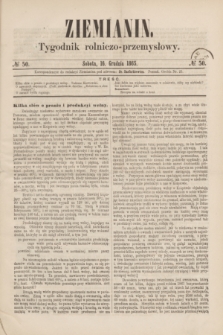 Ziemianin : tygodnik rolniczo-przemysłowy. 1865, № 50 (16 grudnia)