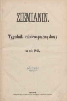 Ziemianin : tygodnik rolniczo-przemysłowy. 1866, Spis 1866