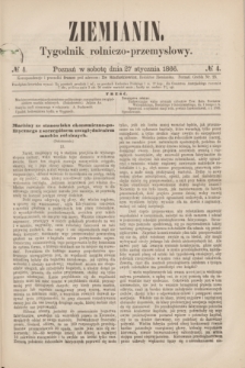 Ziemianin : tygodnik rolniczo-przemysłowy. 1866, № 4 (27 stycznia)