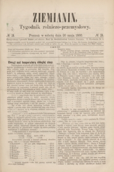 Ziemianin : tygodnik rolniczo-przemysłowy. 1866, № 21 (26 maja)