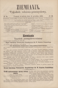 Ziemianin : tygodnik rolniczo-przemysłowy. 1866, № 50 (15 grudnia)