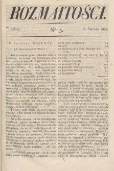 Rozmaitości : oddział literacki Gazety Lwowskiej. 1822, nr 5
